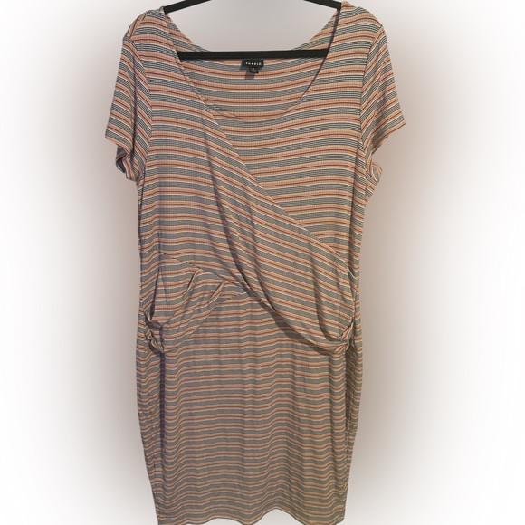 Torrid Multicolor Bodycon Striped Dress - Picture 1 of 5